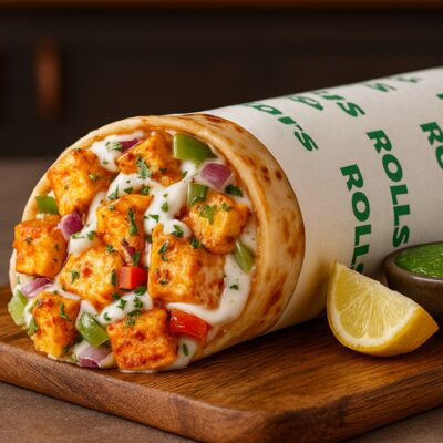 paneer tikka roll